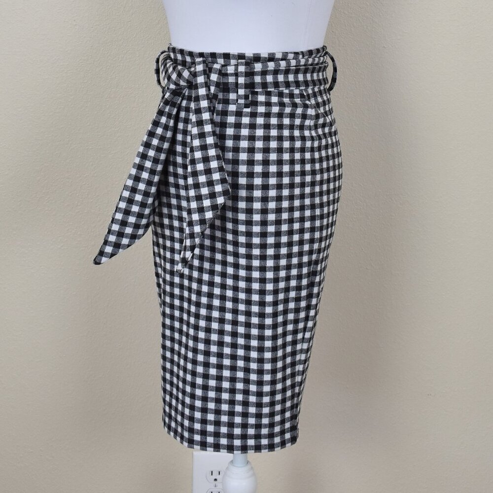 Anthropologie Maeve Gingham Plaid Pencil Skirt - XS - Picture 5 of 9